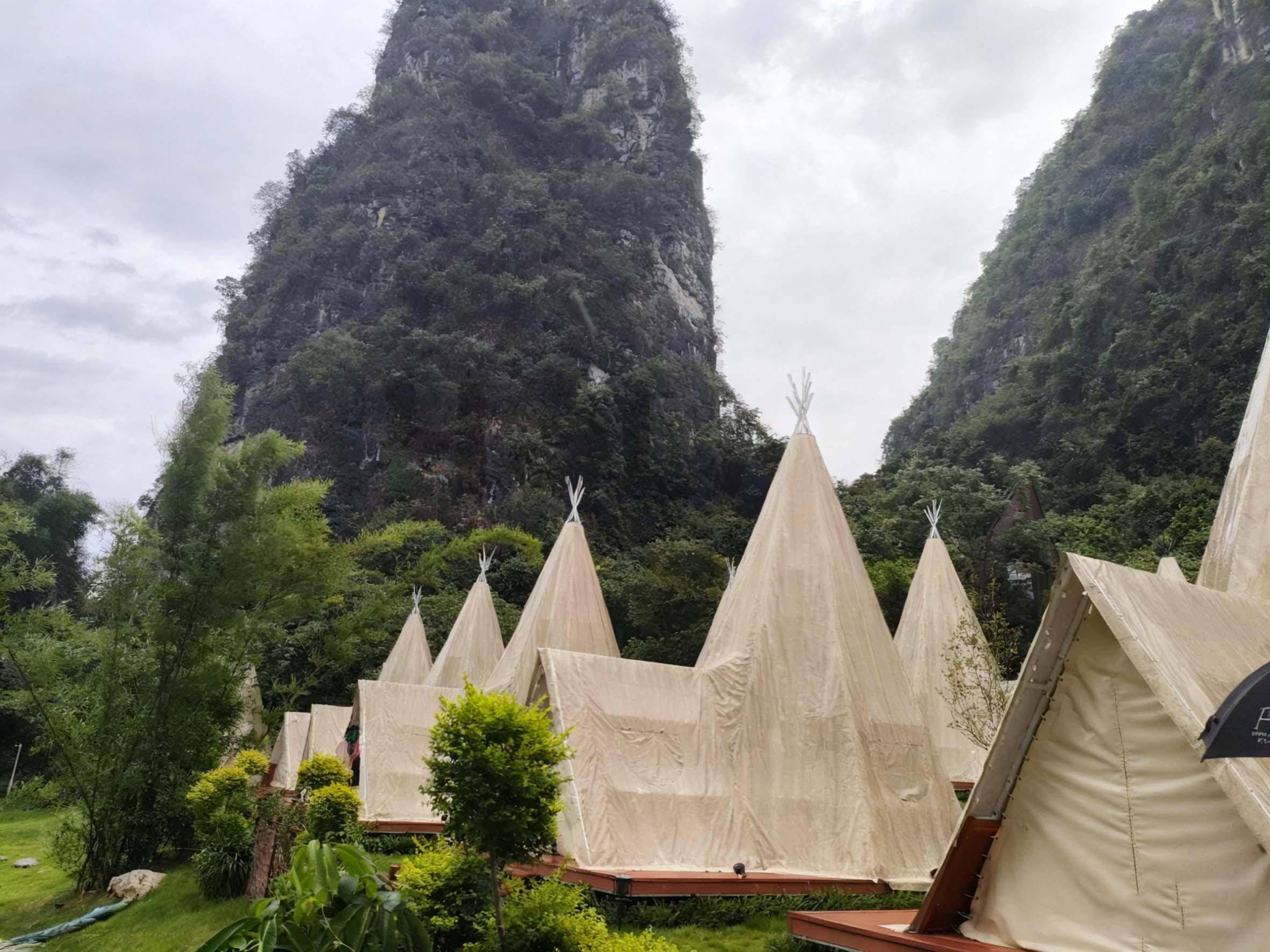 钟形营地帐篷源头厂家适配户外露营景区住宿商业活动多场景需求冰球突破豪华版佛山好来居金属结构房屋有限公司：轻奢度假住宿(图3)